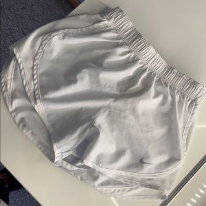 White Nike Tempo Running Shorts
